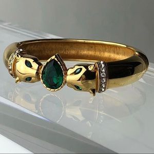 RARE VINTAGE JACKIE COLLINS PANTHER BANGLE Signed
